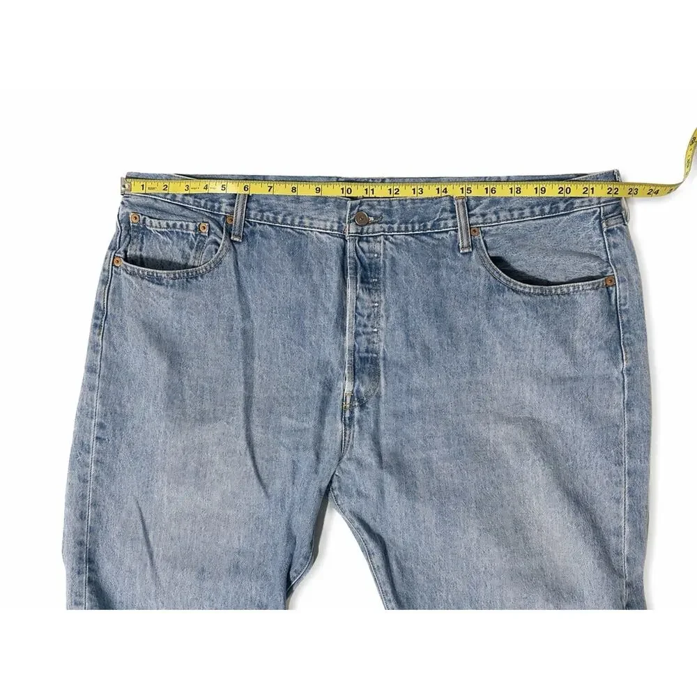 Levi’s 501 Jeans Mens 46x32 (30 Inseam) Button Fly Medium Wash Straight Leg
